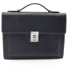 Salvatore Ferragamo Black Leather Handbag Black