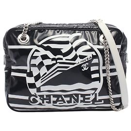 Borsa a tracolla Chanel LA PAUSA Cruise Collection Nero Bianco