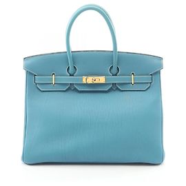 Hermès Bolso Hermes Birkin 35 Blue Jean Azul