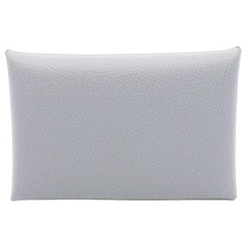 Hermès Porta-moedas Hermes Calvi Gris Pantin Marrom