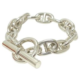Hermès Pulseira de berloques Hermes Chaine d'Ancre TGM Silver Prata