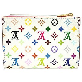 Portafoglio bi-fold Louis Vuitton Monogram Multicolore Bianco Monogramma