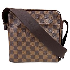 Sac à épaule Louis Vuitton Olaf PM Damier Marron