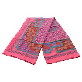 Hermès Carré Géant 140 Geometrischer Schal Pink Mehrfarben