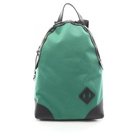 Hermès Allback Rucksack Schwarz Grün