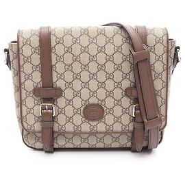 Gucci GG Supreme Messenger Bag Braun Beige