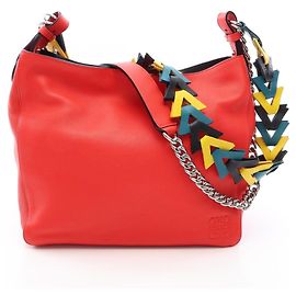 Loewe V Bucket 2-Way Schultertasche Rot Mehrfarben