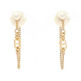 Orecchini Christian Dior Dior Tribal Chain Bianco D'oro