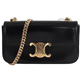 Céline Triomphe chain Handtasche schwarz Schwarz