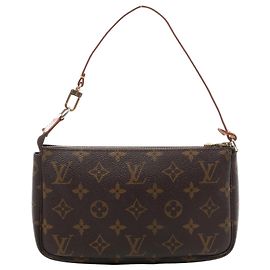 Louis Vuitton Pochette Accessoire Monogram Handbag in Brown M51980 Brown