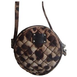 Dolce & Gabbana gesteppte runde Schultertasche Leopard Braun Leopardenprint