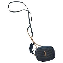 Autre Marque Saint Laurent black leather shoulder bag Black