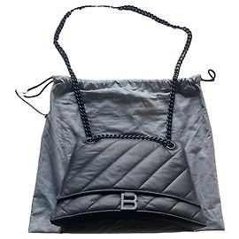 Bolsa de ombro Balenciaga em couro matelassê preto Preto