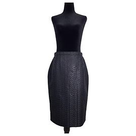 Christian Lacroix Gonna Nera Texture Anni 90 Nero