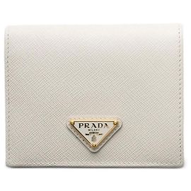 Carteira de Couro Saffiano Prada Branca Branco