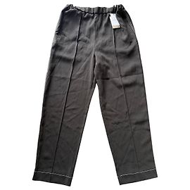 Claudie Pierlot Black Contrast Stitch Trousers Black