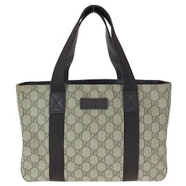 Saco Tote Gucci GG Supreme Canvas Marrom Outro