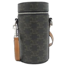 Céline Bolsa de Ombro Celine Triomphe Canvas Marrom
