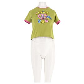 Autre Marque HEAVEN BY MARC JACOBS T-shirt cropped in cotone verde Miss You Verde