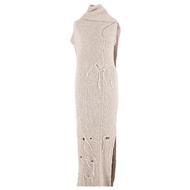 Acne Studios Ärmelloses Rollkragen Maxikleid Beige Beige