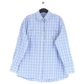 Guess Chemise en coton bleue Bleu