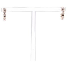 Autre Marque Gold- und Strass-Ohrringe Golden