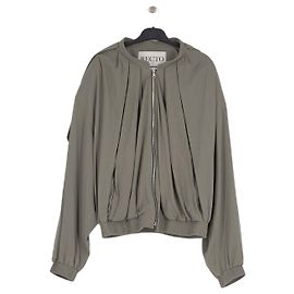 Autre Marque Giacca bomber verde kaki in viscosa taglia M Cachi