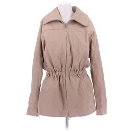 Autre Marque Abrigo de cuero beige Beige
