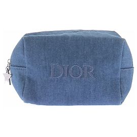 Dior Beutel Denim-Optik Blau Blau