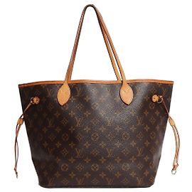 Louis Vuitton Borsa tote Neverfull MM Monogram marrone 2008 Marrone