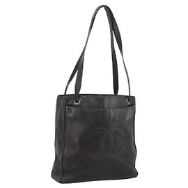 Bolso de hombro CHANEL de cuero marrón dorado CC Otro