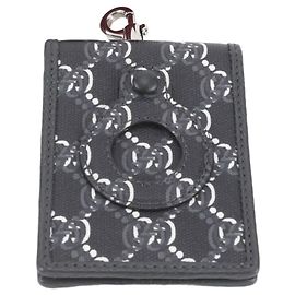 Tarjetero de piel Gucci GG Shadow AirTag Castaño Negro