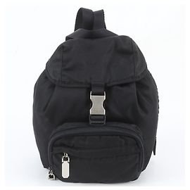 Zaino/Borsa a tracolla Prada Tessuto Nylon con logo triangolare Nero