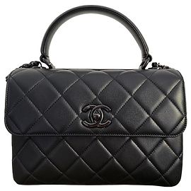 Chanel Trendy CC Small "So Black" – Lambskin & Black Hardware – Full Set & Garantie Active Noir
