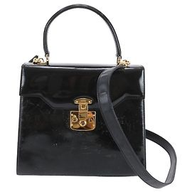 Gucci Lady Lock Leather Shoulder Bag Black