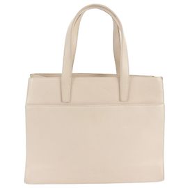 Saco de mão tote Loewe Anagram em couro Bege