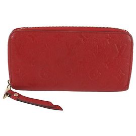 Portafoglio Zippy Louis Vuitton Monogram Empreinte Rosso