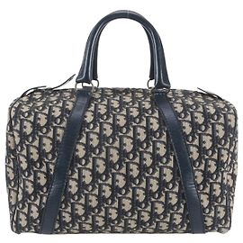 Sac Mini Boston Christian Dior Trotter Bleu Marine