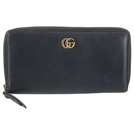 Gucci GG Marmont Leather Long Wallet Black