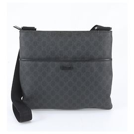 Sac à épaule Gucci GG Supreme en cuir Noir