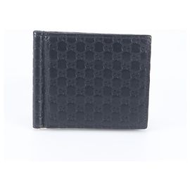Gucci Guccissima Leather Money Clip Black