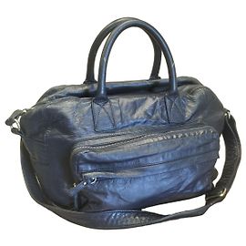 Balenciaga blaue Lederschultertasche Blau