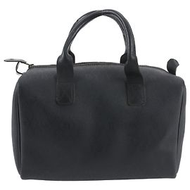Christian Dior Honeycomb Pattern Leather Handbag Black