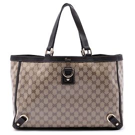 Sac Tote Gucci Beige GG Crystal Abbey D Ring Beige