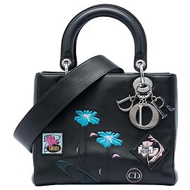 Dior Black Medium Calfskin Paradise Lady Dior Noir