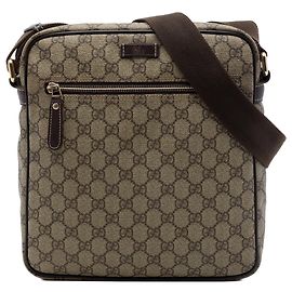 Bolsa Tiracolo Gucci Beige GG Supreme Bege