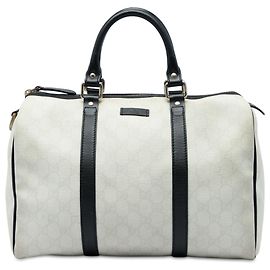 Gucci White Medium GG Supreme Joy Boston Bag White