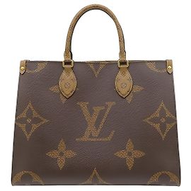 Louis Vuitton Brown Monogram Reverse Giant OnTheGo MM Marrone