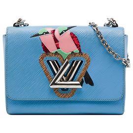 Louis Vuitton Blue Epi Early Bird Twist MM Blu Blu chiaro