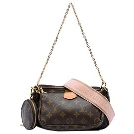Louis Vuitton Brown Monogram Multi Pochette Accessoires Castaño